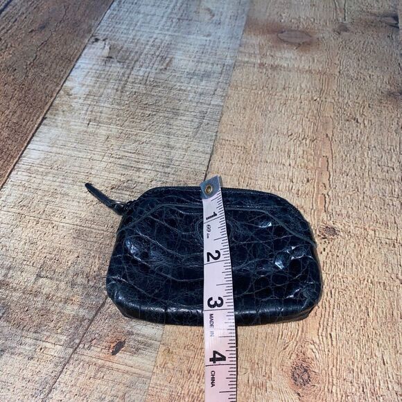 Brighton Black Croc Leather Coin Change Purse - Heart Design - Picture 8 of 9